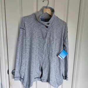 NEW Columbia Womens North Alp Wrap Cardigan Jacket NWT S Heather Grey High Neck